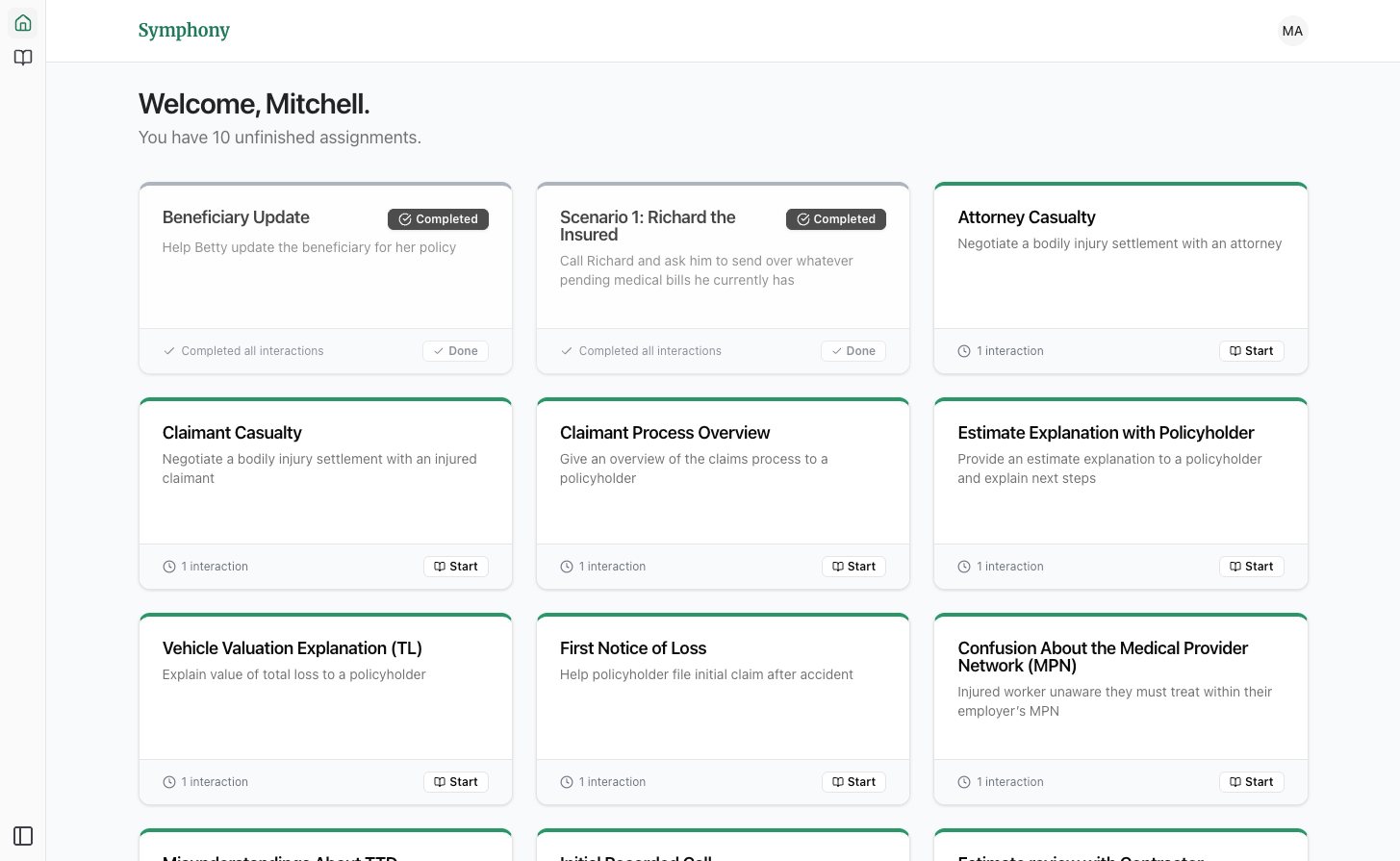 Symphony Train Solution - Training Dashboard